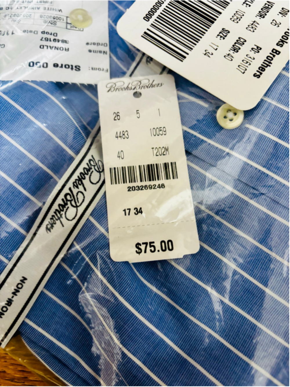 Bundle of Five Men’s Monogrammed RCB Dress Shirts Brooks Brothers Paul Fredrick - Picture 9 of 16